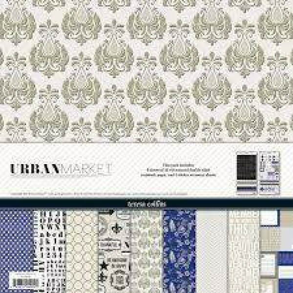 Kit para Scrapbook - Urban Market 30,5 x 30,5 c/ 11 Pe�as - Teresa Collins