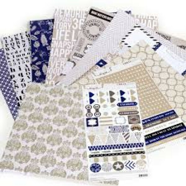 Kit para Scrapbook - Urban Market 30,5 x 30,5 c/ 11 Pe�as - Teresa Collins