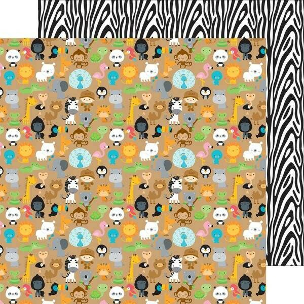 Kit Paper Pack - At The Zoo - 30,5 x 30,5 c/ 12 Folhas - Doodlebug Design inc