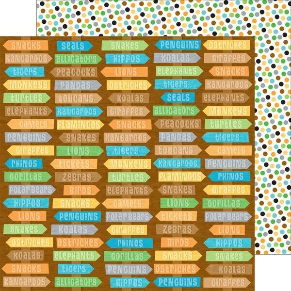 Kit Paper Pack - At The Zoo - 30,5 x 30,5 c/ 12 Folhas - Doodlebug Design inc