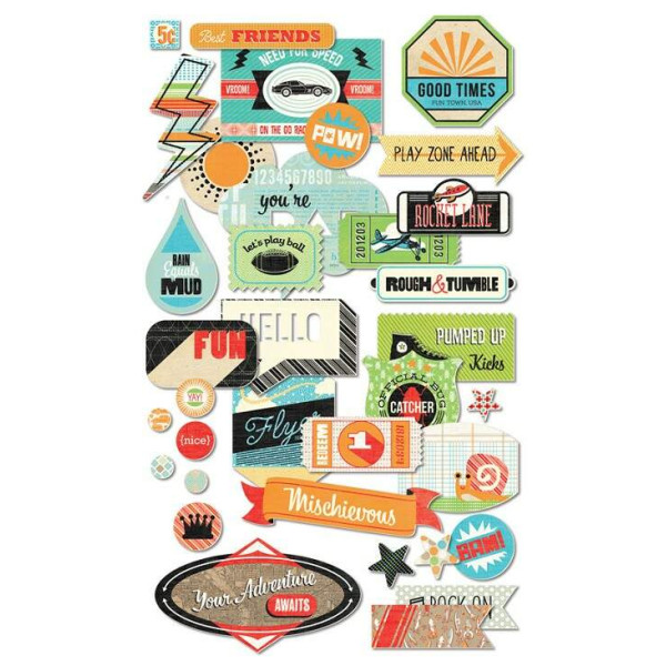 Recortes em Papel - Chipboard Shapes - Bow Ties - Basic Grey