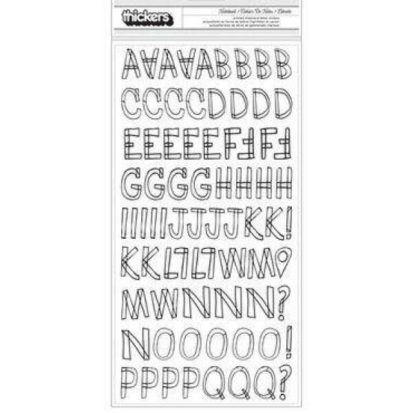 Adesivo Alfabeto - Fabric chipboard - American Crafts