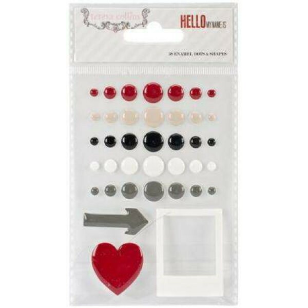 Pontos e Formas de Esmalte - Hello My Name Is- Teresa Collins