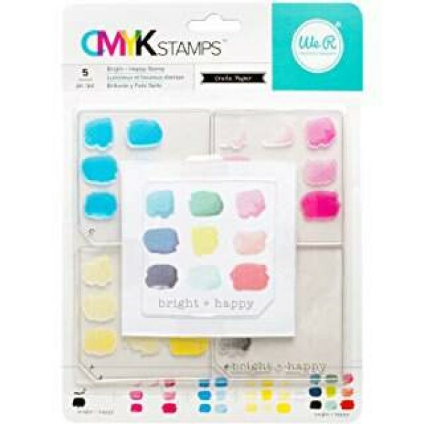 Carimbo CMYK Stamps - Bright + Happy - We R Memory Keepers