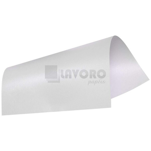 Papel Perolizado Criacor 180g A4 - P�rola Branca - 27 Folhas