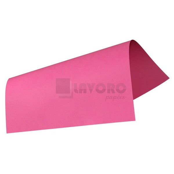 Papel Fluorescente Rosa 180gr 30,5x30,5 - 30 Folhas
