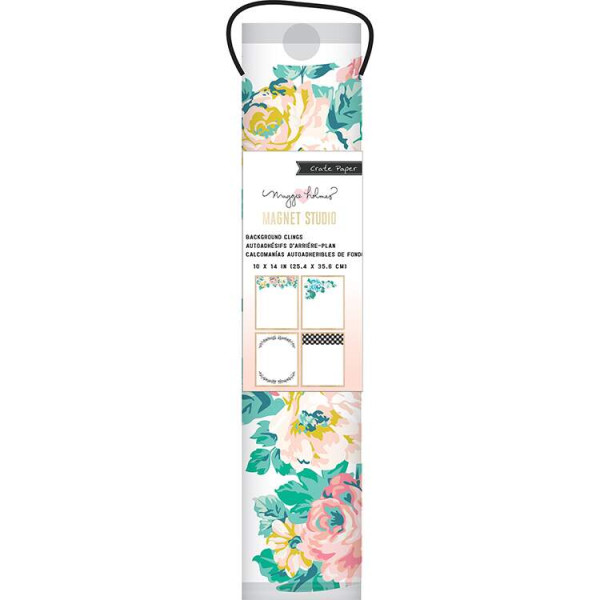 Auto Adesivo de Fundo Floral para Quadro Magn�tico 25,4X35,6cm - Magnet Studio