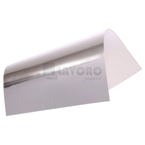Papel Laminado Prata 250g A3 - 04 Folhas ( Lamicote )