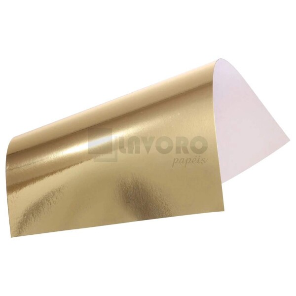 Papel Laminado Dourado 250g 30,5x30,5 - 06 Folhas ( Lamicote )