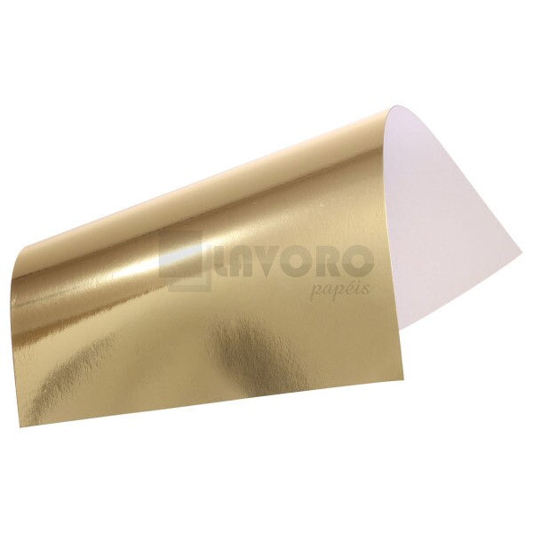Papel Laminado Dourado 250g A4 - 09 Folhas (Lamicote)