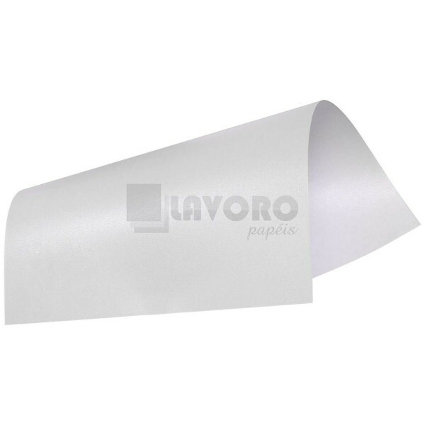 Papel Perolizado Criacor 180g 30,5 x 30,5 - P�rola Branca - 18 Folhas