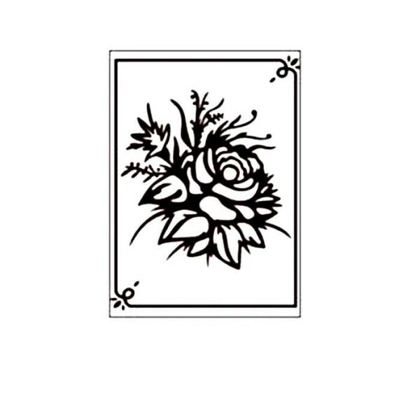 Placa de Emboss - Art e Montagem - Rosa - 15cm x 10,6cm