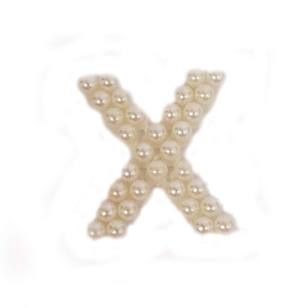 Letra X com Perola - 3cm