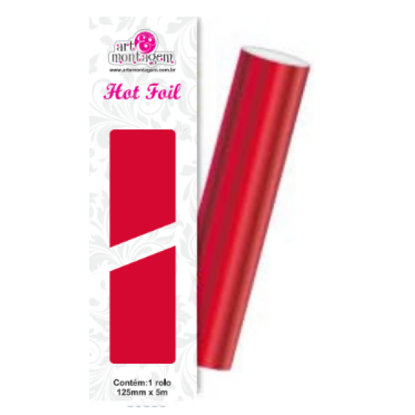 Folha Hot Foil Vermelho 125mm c/5m