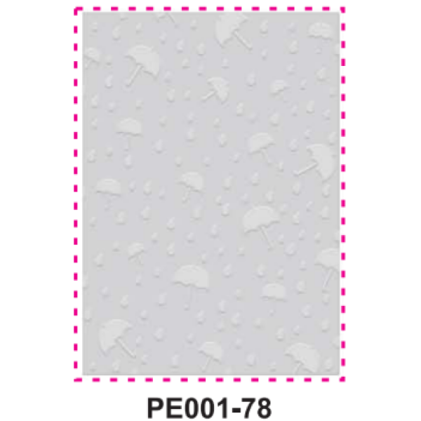 Placa de Emboss - Art e Montagem - Guarda-Chuva - 15cm x 10,6cm