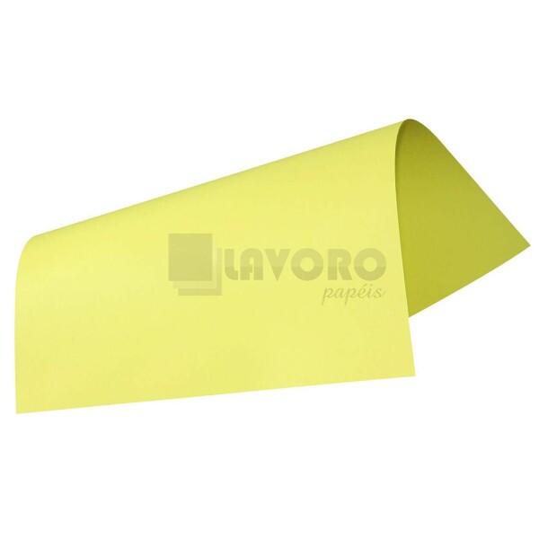 Papel Fluorescente Amarelo 180gr A4 - 27 Folhas