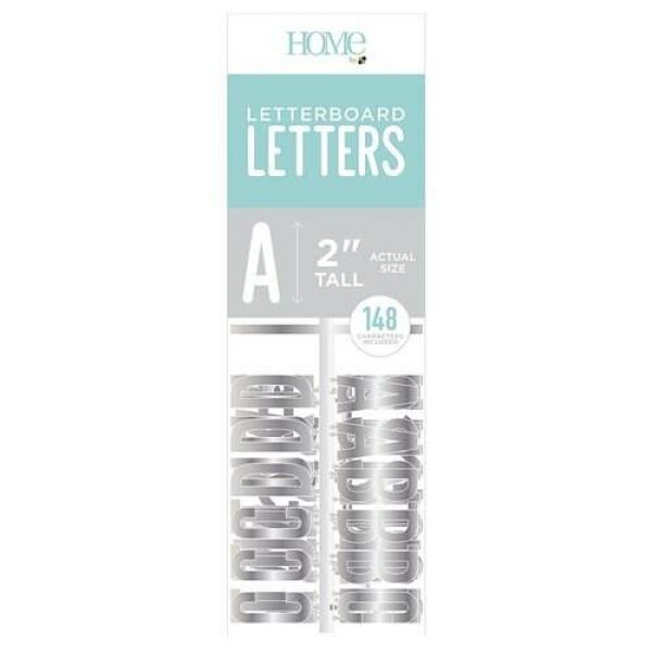 LetterBoard Letters c/ 148UN Prata- 2 TALL - Home By
