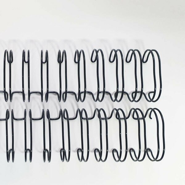 Espiral Wire-o Anel Duplo Preto 1 Polegada com 5 unidades - Passo 2 x 1