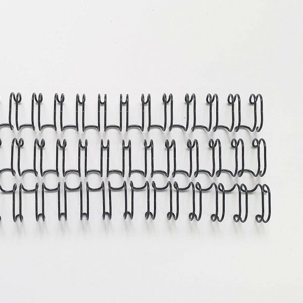 Espiral Wire-o Anel Duplo Preto 7/16 com 10 unidades - Passo 3 x 1