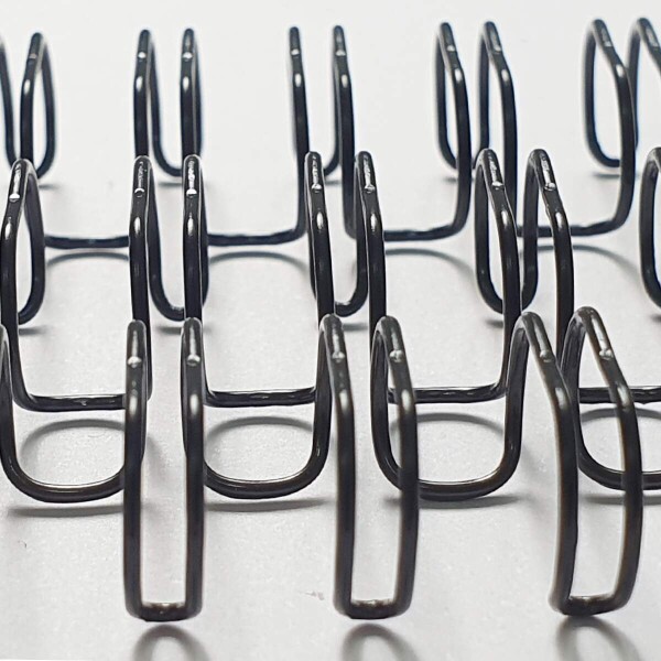 Espiral Wire-o Anel Duplo Preto 7/16 com 10 unidades - Passo 3 x 1