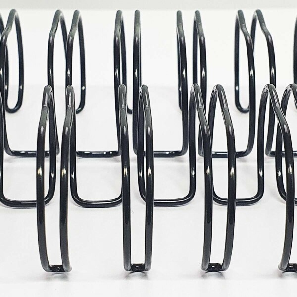 Espiral Wire-o Anel Duplo Preto 1-1/8 com 5 unidades - Passo 2 x 1
