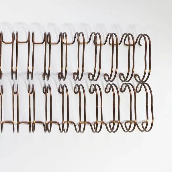 Espiral Wire-o Anel Duplo Bronze 7/8 com 5 unidades - Passo 2 x 1