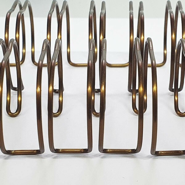 Espiral Wire-o Anel Duplo Bronze 7/8 com 5 unidades - Passo 2 x 1