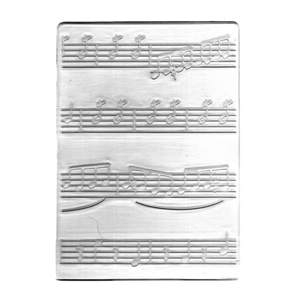 Placa de Emboss - Art e Montagem - Pauta Musical - 15cm x 10,6cm