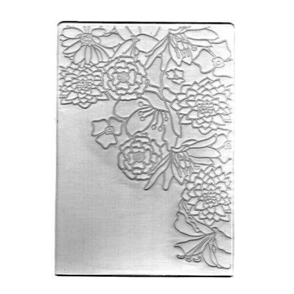 Placa de Emboss - Art e Montagem - Floral 04 - 15cm x 10,6cm