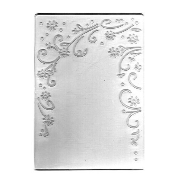 Placa de Emboss - Art e Montagem - Floral 03 - 15cm x 10,6cm