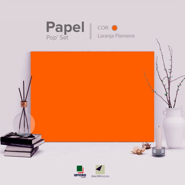 Papel Pop Set - Flame Orange (Capucine) 170g A4 - 27 Folhas