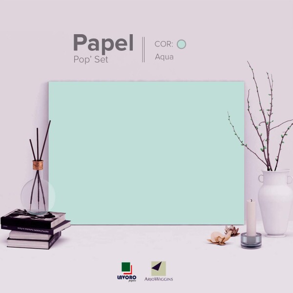 Papel Pop Set - Aqua (Clorofila) 170g A4 - 27 Folhas