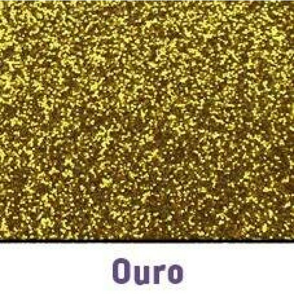 Placa de EVA Glitter 40 x 60 cm - Ouro