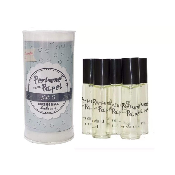 Kit Perfume para Papel N� 05 - 5 Aromas 15 ml cada + Latinha