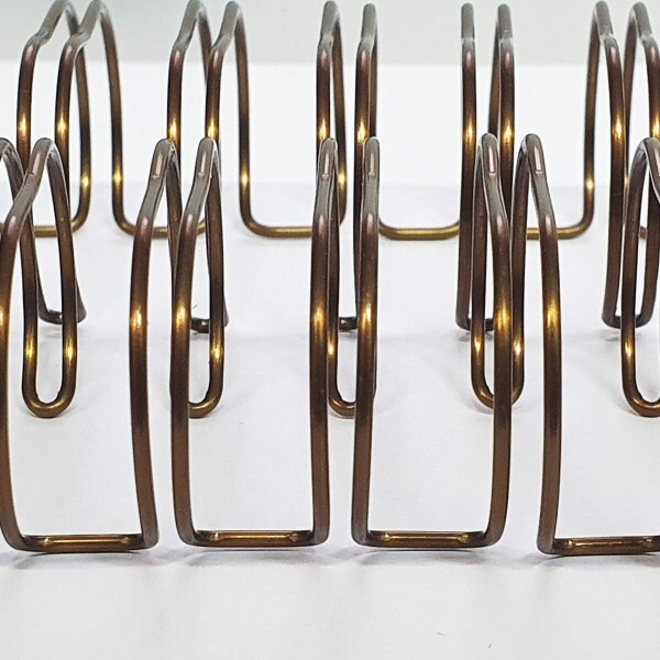 Espiral Wire-o Anel Duplo Bronze 1 Polegada com 5 unidades - Passo 2 x 1