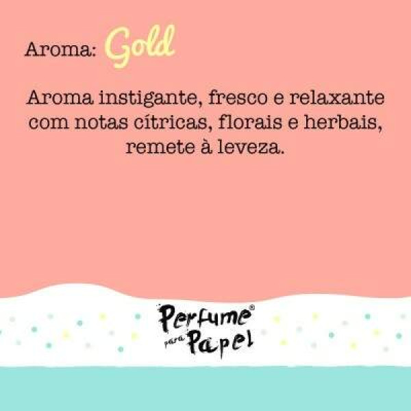 Perfume para Papel - Aroma Gold 30ml + Embalagem Colecion�vel