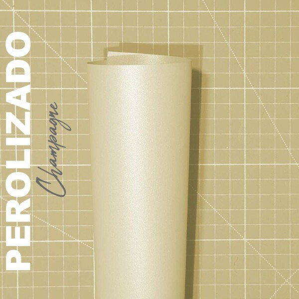 Papel Perolizado Champagne 180g A4 c/ 09 Unidades - Metallik