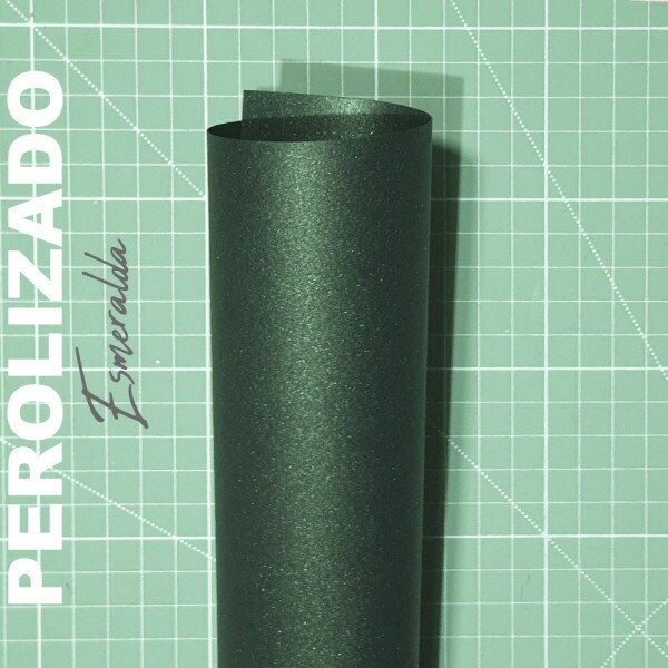 Papel Perolizado Esmeralda 180g A4 c/ 09 Unidades - Metallik
