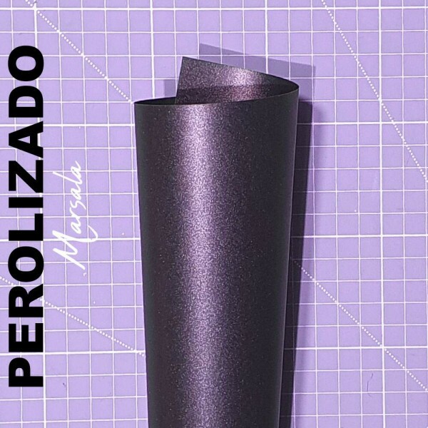Papel Perolizado Marsala 180g A4 c/ 09 Unidades - Metallik
