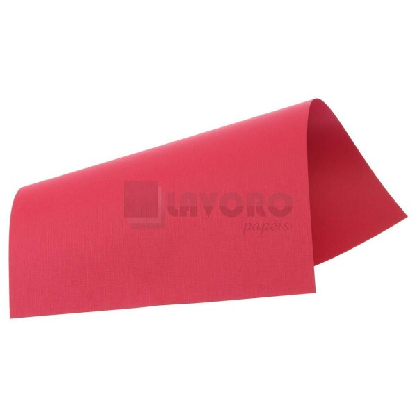 Papel Color Plus Telado - Vermelho Escuro (Pequim) - 180g 30,5x30,5 - 30 Folhas