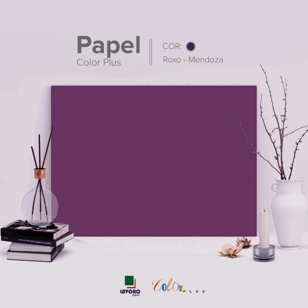 Papel Color Plus 180g A4 - Roxo Aa (Mendoza) - 27 Folhas