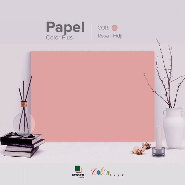 Papel Color Plus 180g A4 - Rosa Ch (Fidji) - 27 Folhas