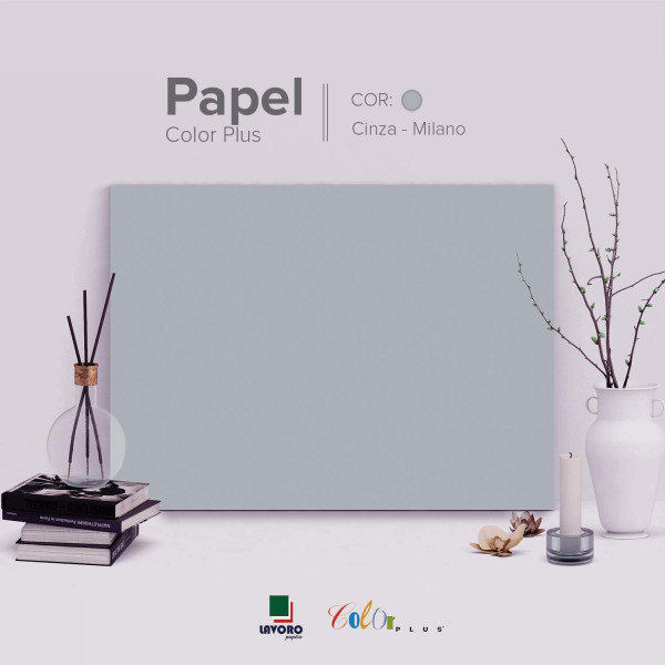 Papel Color Plus 240g A3 - Cinza (Milano) - 28 Folhas