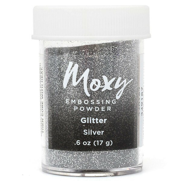 P para Emboss - Moxy Embossing Powder - Glitter Silver