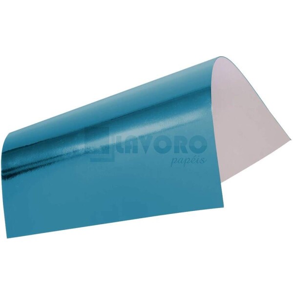 Papel Laminado Azul 250g 30,5x30,5 - 06 Folhas - Metallik