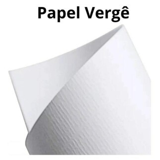 Papel Texturizado Verg Branco 180g A4 - 50 Folhas