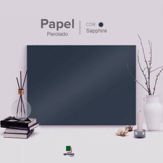 Papel Perolizado Sapphire 250g - 30,5x30,5 - 12 Folhas