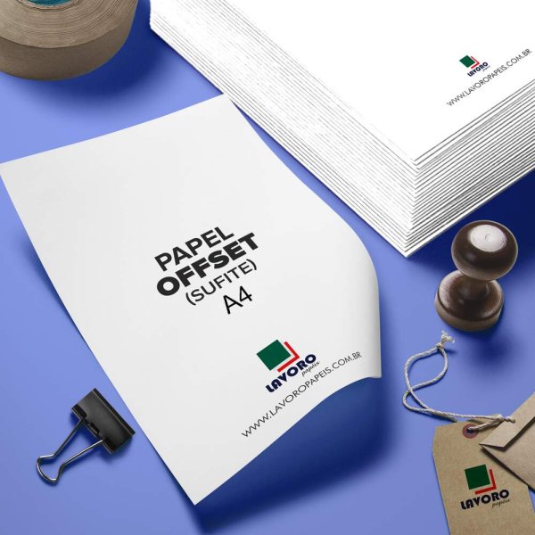 Papel Offset Sulfite 56g A4 125 Folhas