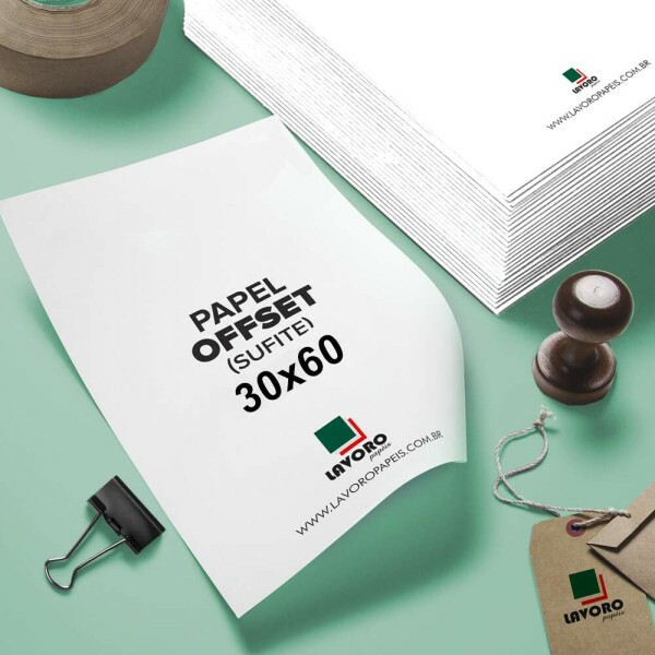Papel Offset Sulfite 240g 30x60 - 21 Folhas