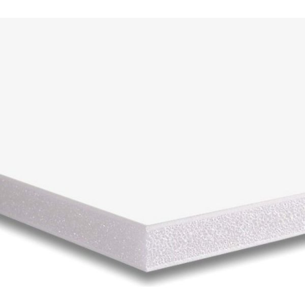 Placa FoamBoard 3mm Miolo e Revestimento Branco 30x45cm